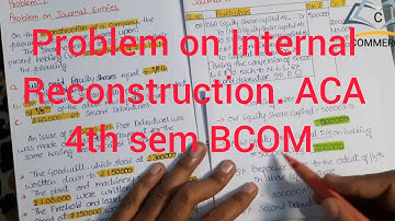 Problem on Internal Reconstruction of Company