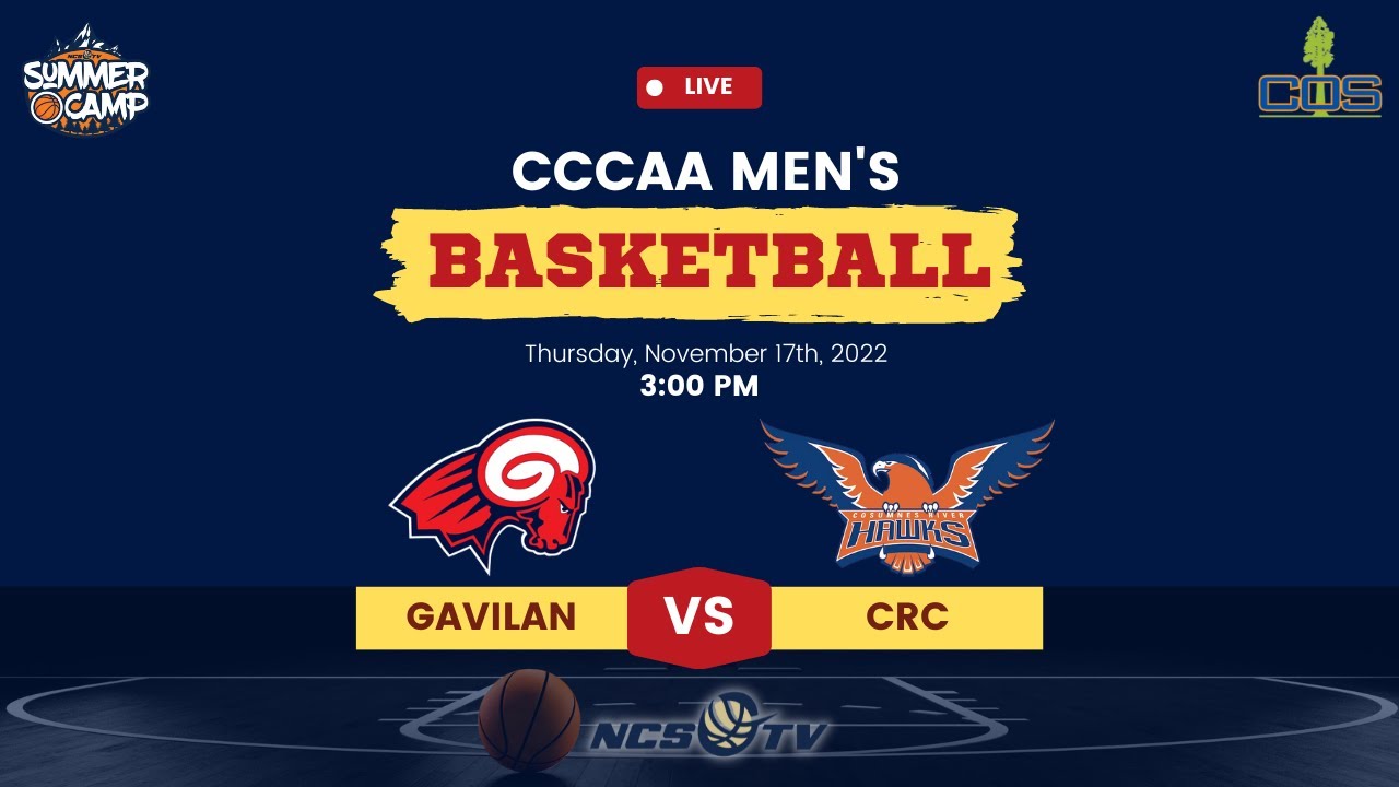 Gavilan vs Cosumnes River College Mens Basketball LIVE 11/17/22