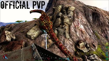 145 GIGANOTOSAURUS TAME w/ Easy Titan Killing - Official PVP (E51) - ARK Survival