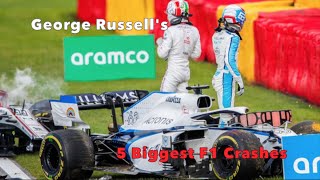 George Russell&#39;s 5 Biggest F1 Crashes