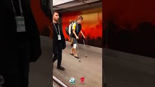 Galatasarayda Mathias Ross Stadyumdan Koltuk Değnekleri Ile Ayrıldı Galatasaray - Ofspor