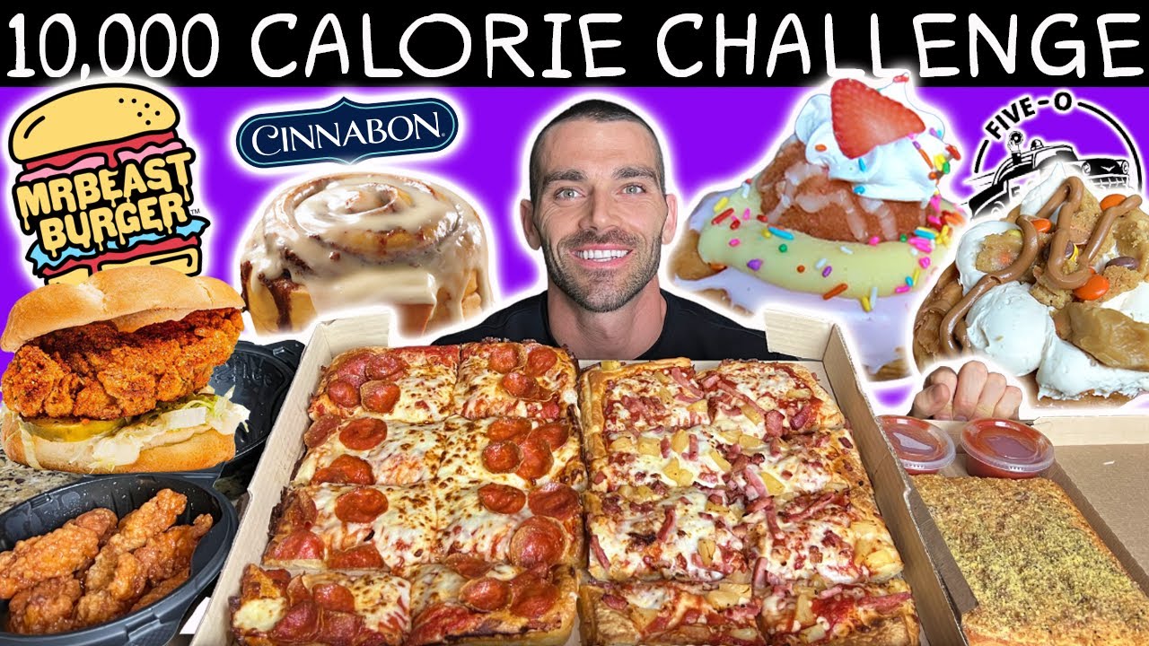 10,000 Calorie Challenge | Wicked Cheat Day #148 | Man vs Food - YouTube