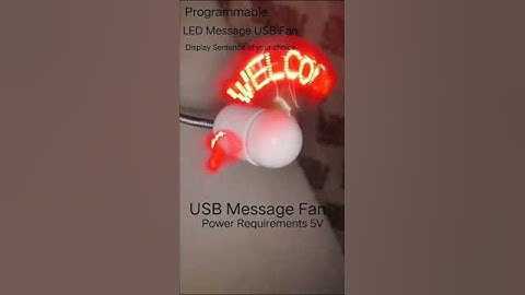 USB Message Fan || LED Message Fan