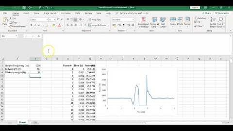 Analysing Countermovement Jump Force Data in Microsoft Excel (Pt 2 - Bodyweight & Onset of Movement)