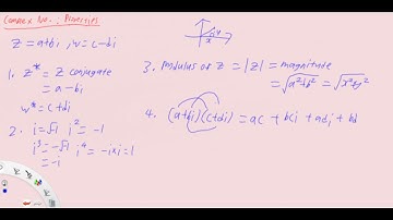 1. Complex Numbers: Basic Algebraic properties