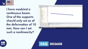 FAQ 003608 | I have modeled a continuous beam. One of the supports should only be ...