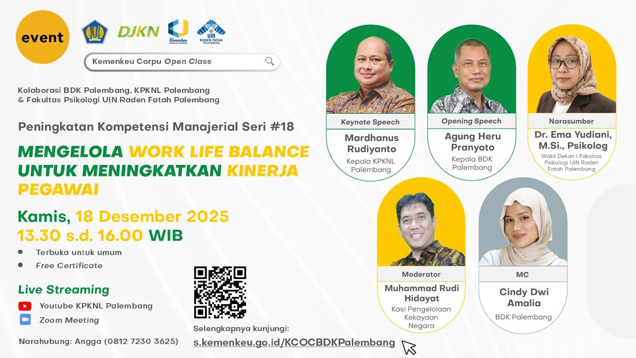 KCOC "Mengelola Work Life Balance Untuk Meningkatkan Kinerja Pegawai"