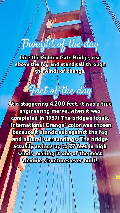 Did you know the Golden Gate Bridge was once the longest suspension bridge in the world? 🌉 #shorts