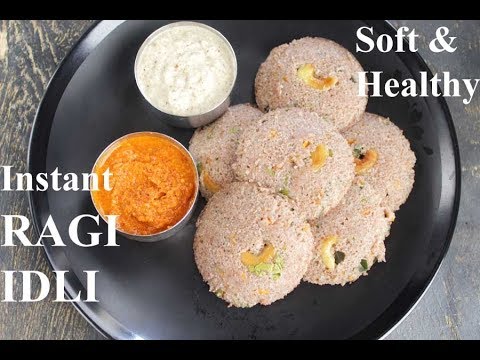 INSTANT RAGI IDLI   HEALTHY RAGI IDLI   DIABETIC RECIPE