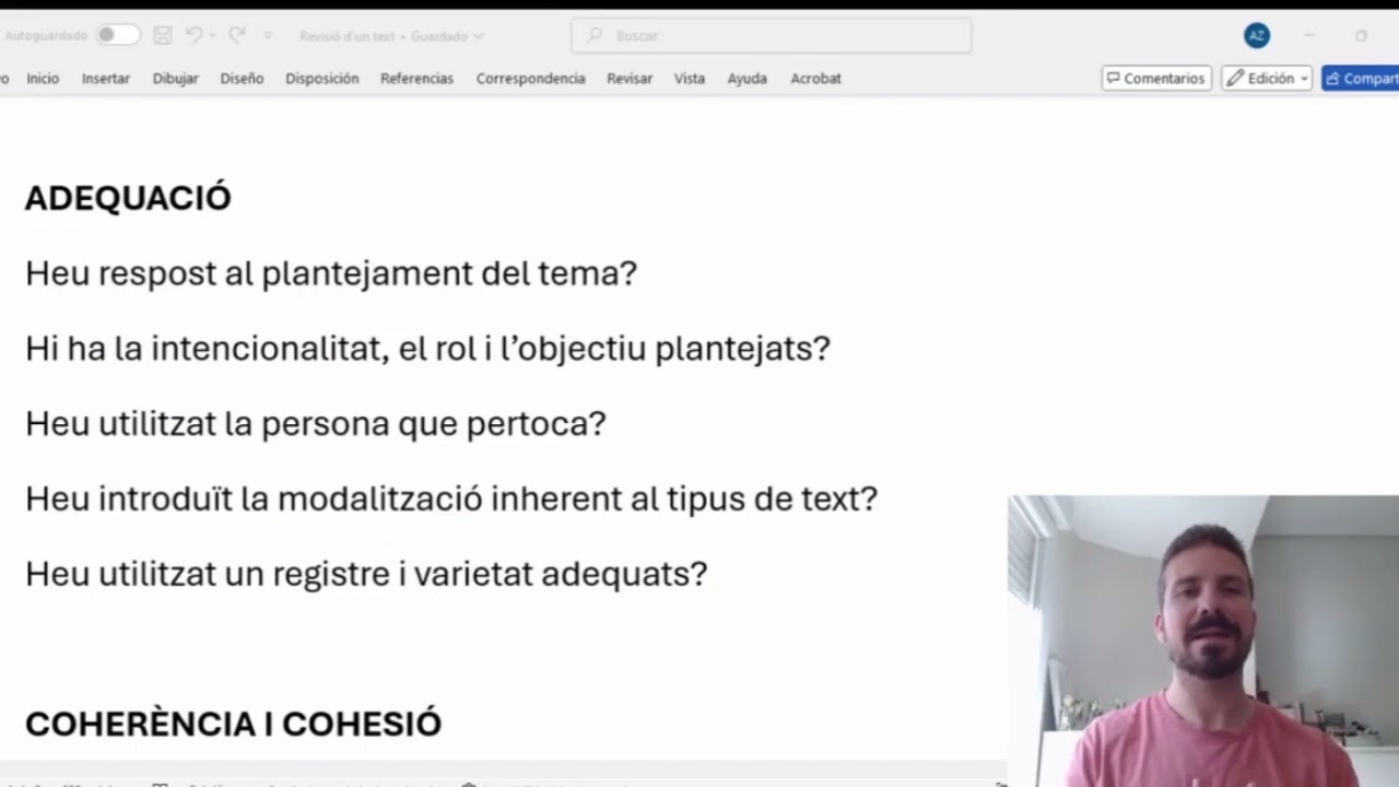 La revisió dels textos escrits (part 1: l'adequació)