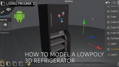 HOW TO MODEL A LOWPOLY 3D REFRIGERATOR  USING PRISMA 3D