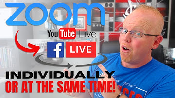HOW TO LIVE STREAM A ZOOM CALL (Facebook Live, YouTube Live or Multiple at the SAME TIME!)