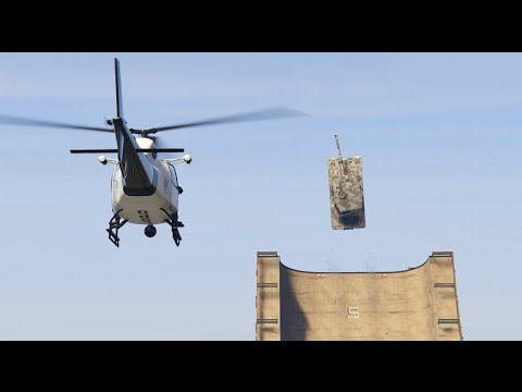 GTA 5 - Airport Getaway - Tank Stunt