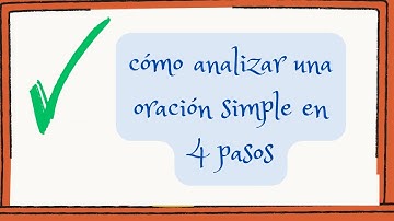 SINTAXIS FÁCIL. Aprende a analizar una oración simple en tan sólo 4 pasos.