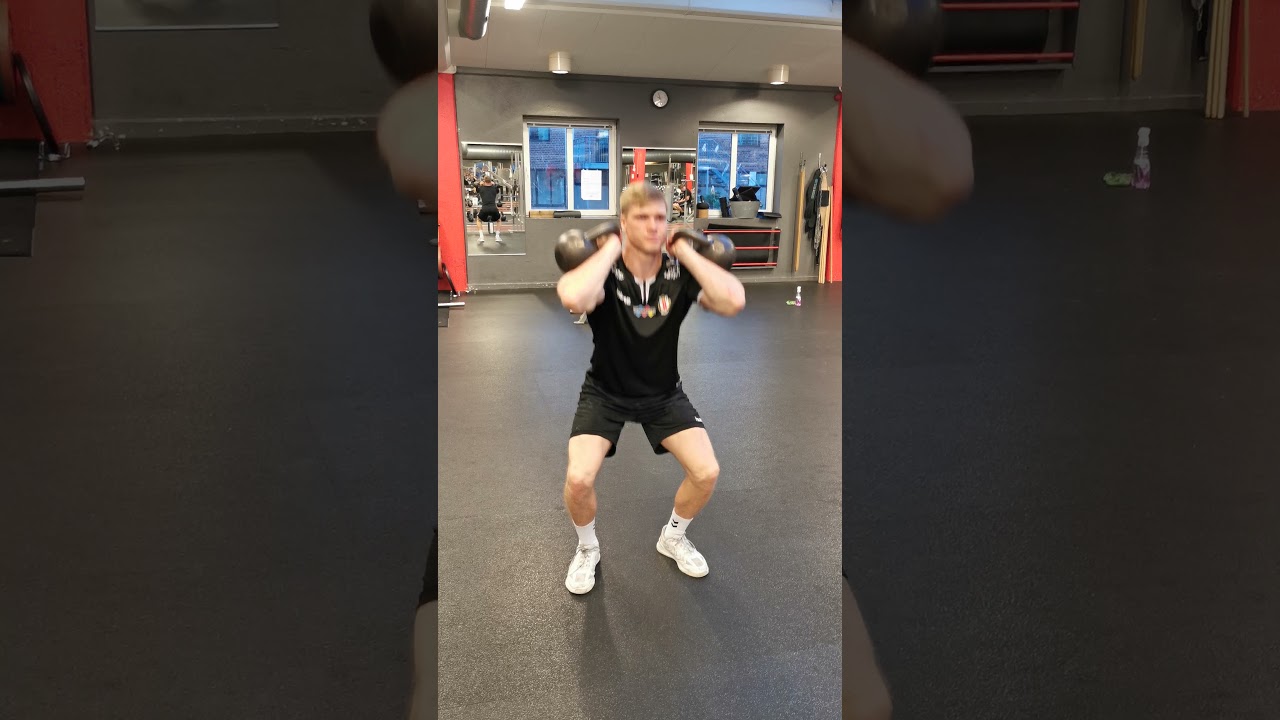 Kettlebell rack squat