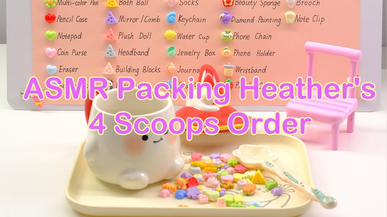 【Litebord Lucky Scoops】ASMR Packing Heather's 4 Scoops Order