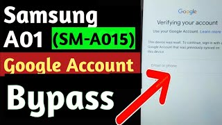 Samsung Galaxy A01 (SM-A015) FRP Bypass | Google Account Bypass Android 10.0