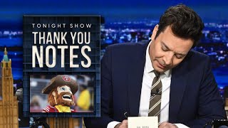 Thank You Notes: 49ers Mascot, Valentine's Day Hearts | The Tonight Show Starring Jimmy Fallon