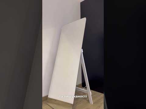 Велике підлогове прямокутне дзеркало без рами із закругленими кутами на ніжці, видео 1