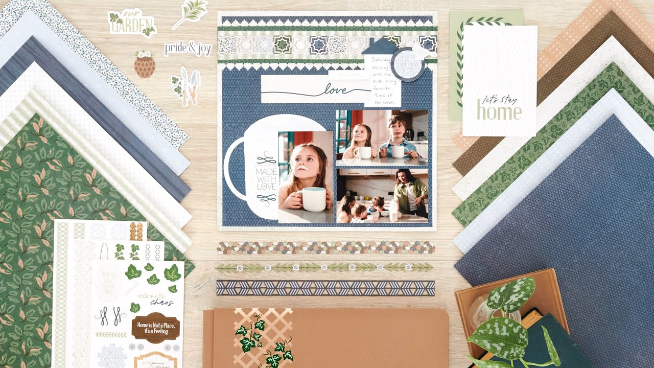 Find Your Happy Place With This Home Themed Scrapbook Layout