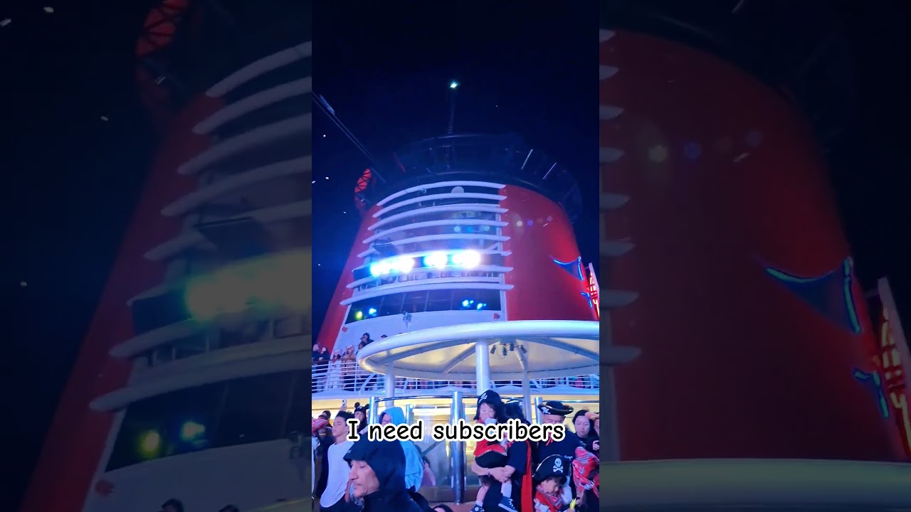 Disney Wonder - Disney Cruise Deck Night Party,  Please like and subscribe #robloxs #trends #shorts
