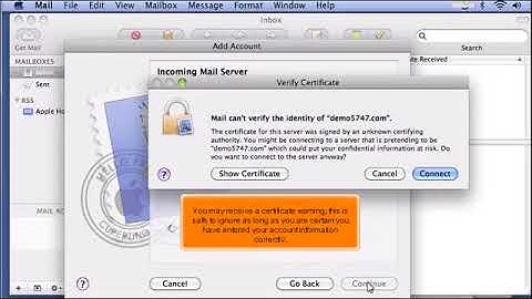 How to setup an email account using IMAP in Apple Mac Mail