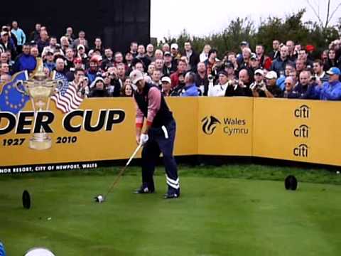 Dustin Johnson Tee Shot Ryder Cup 2010 Second Hole
