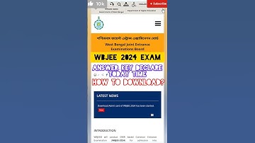 "ALERT 🚨 WBJEE 2024 :- ANSWER KEY DECLARE TODAY TIME 🤔 HOW TO DOWNLOAD IN MOBILE 📱."