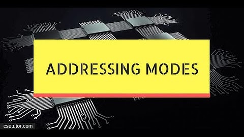 Addressing modes || Types of Addressing modes ||Computer organisation and design ||