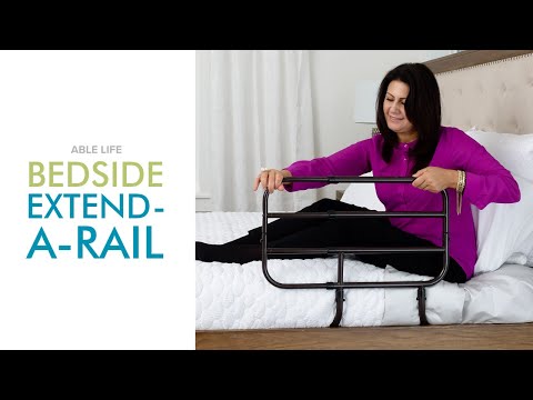 Able Life Bedside Extendable Bed Rail for Elderly, Adjustable Safety Handle