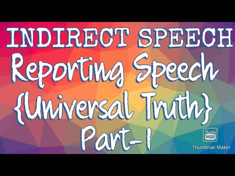 reported speech for universal truth