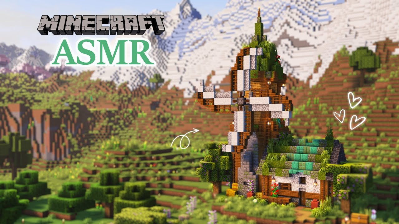 ASMR МАЙНКРАФТ | Строю всякое под звуки грозы. Тихий шёпот #7  🌾💦