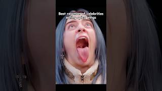 Best reaction of celebrities eating spicy wings #youtube #celebrities #celebrity #bts #cardib