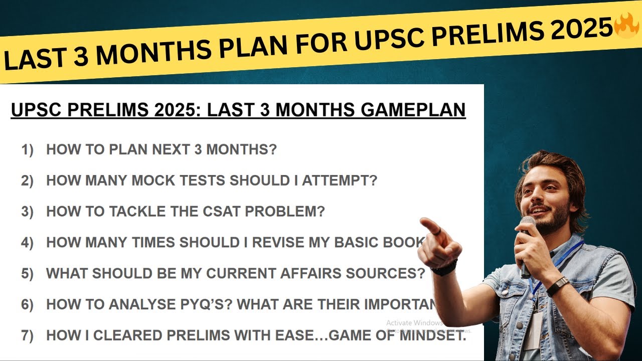 UPSC PRELIMS 2025 LAST 3 MONTHS PLAN 🔥 - YouTube