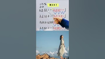 Thumbnail of 沧海一声笑，男声教唱版，完整视频请点击该视频左下方的“创建自“ 链接 #经典歌曲 #简谱视唱