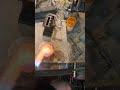 melting down sterling silver scrap to make 1 Oz silver bar
