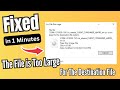 The File is Too Large For The Destination File System FIX - Step by Step