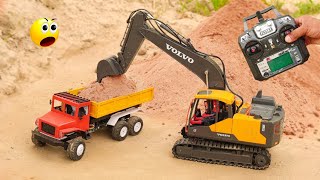 Diy Homemade mini Truck and jcb sand loading new technology science project @sanocreator