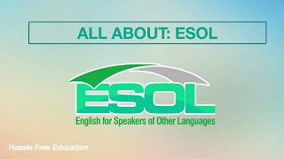 All About: ESOL | Hassle Free Education