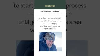 How to Treat Frostbite