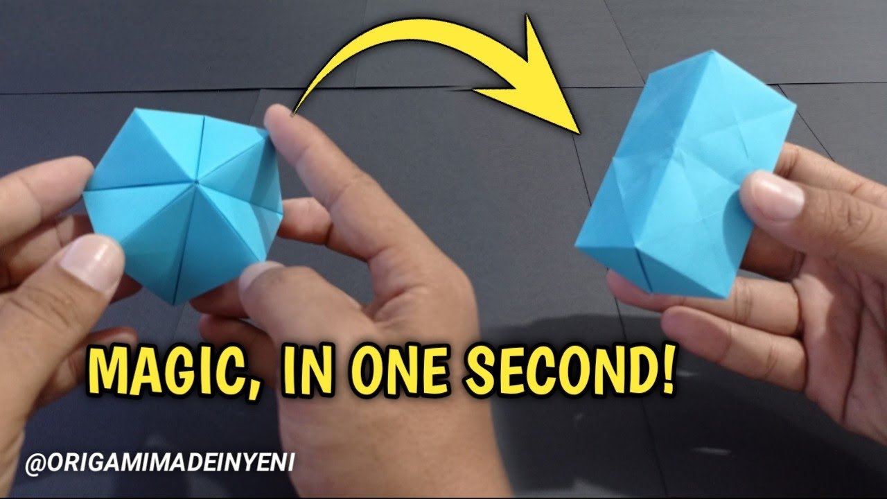Magic Cuboids Magic CUBOID / CUBE Transforming Flexahedron (MOVING) Easy Origami ...