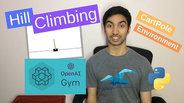 Hill Climbing Algorithm balances a Cart Pole