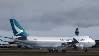 Cathay Pacific Cargo B744ERF Landing & Arrival on the Polderbaan @ (AMS) Amsterdam