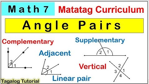 Math 7 Angle Pairs, Describe based on their measures #grade7 #matatagcurriculum #anglepairs #matatag
