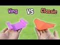 Papier davion en origami volant loin  planeur daile davion vs planeur classique