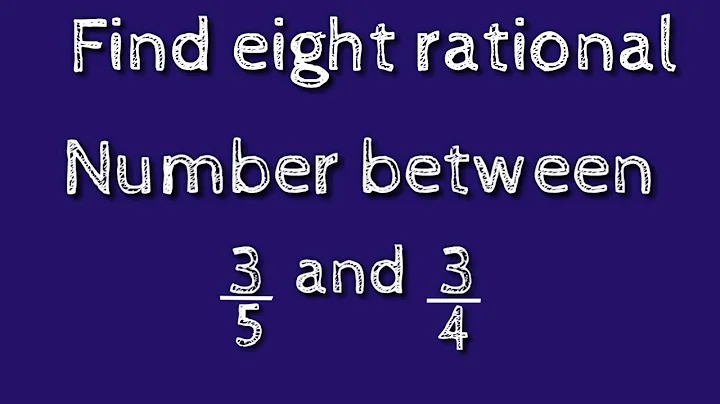 How to find eight rational numbers between 3/5 and 3/4.shsirclasses.