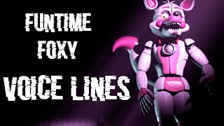 [SFM FNAF] Funtime foxy voice lines animated!