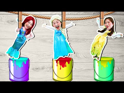 슈퍼히어로 강이와 엘사 인어공주 색깔 맞추기 놀이 Wrong Superheroes Learn colors