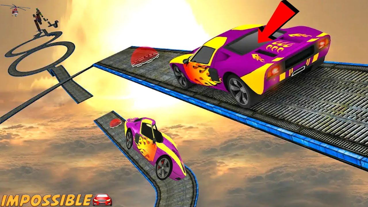 Impossible Stunt Car Trucks 3D | All vehicle Unlock, Yellow Car, Android Gameplay, iOS, #15