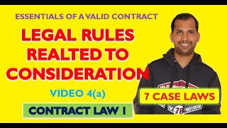 Legal Rules Related to Lawful Consideration | The Indian Contract Act, 1872